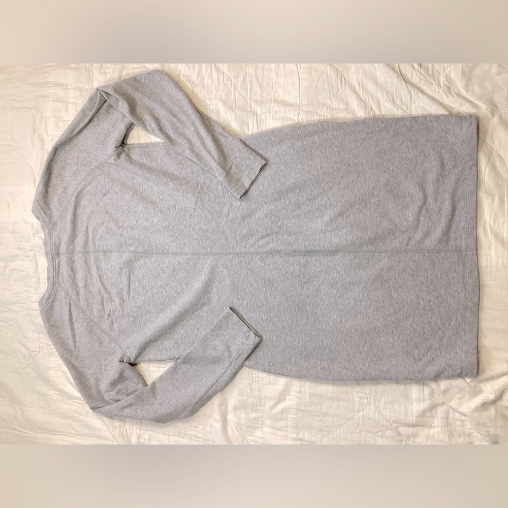 Athleta Enchanted Sweatshirt Dress Gray Medium - Picture 7 of 7
